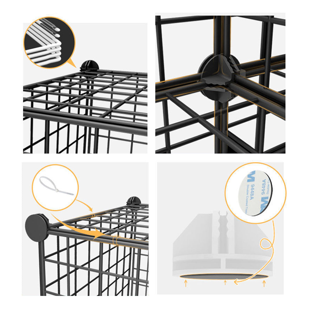 Black 2 Tier Cube Organiser
