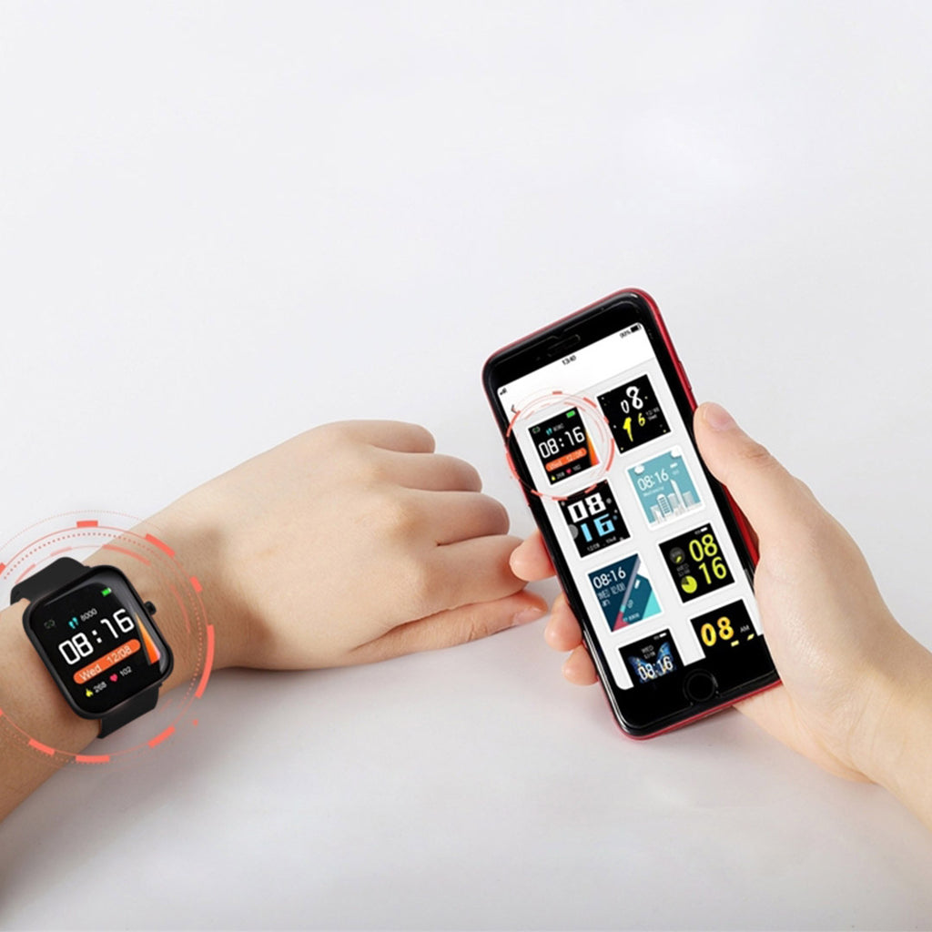 Waterproof Smart Watch Heart Rate Monitor P8 Black