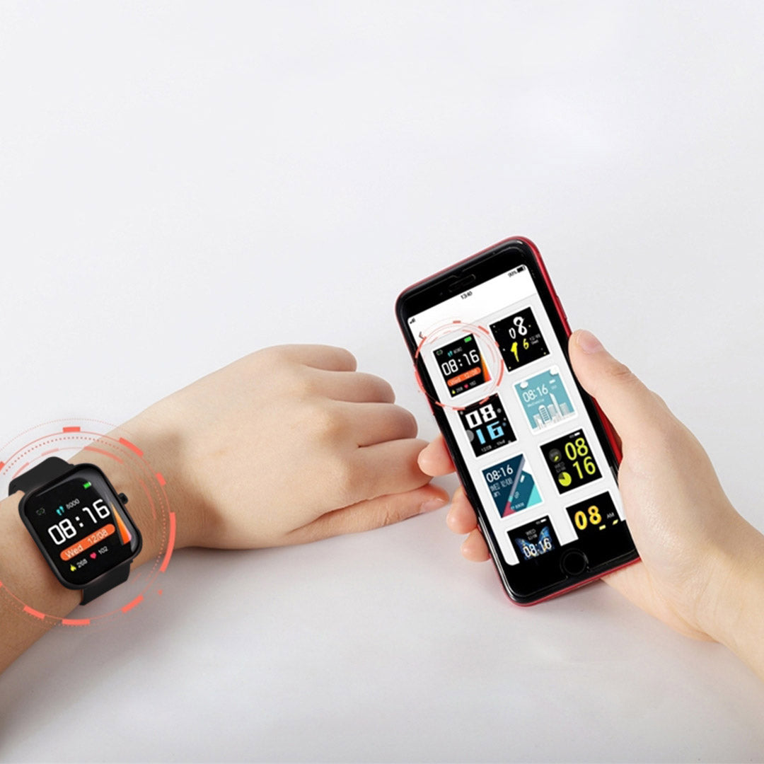 Waterproof Smart Watch Heart Rate Monitor P8 Black
