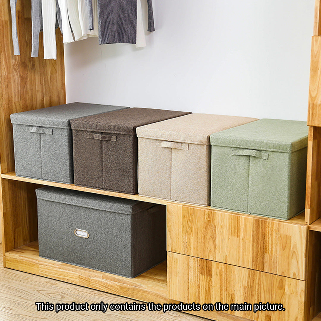 Coffee Medium Foldable Canvas Storage Box