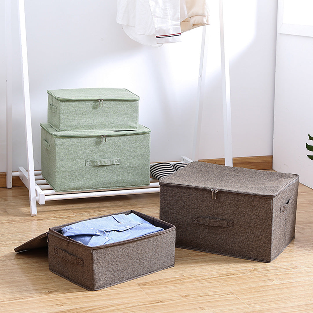 Green Small Double Zipper Storage Box