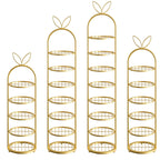 6 Tier Bunny Ears Shape Gold Plated Metal Shoe Rack Organiser