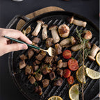 28cm Ribbed Cast Iron Frying Pan Skillet