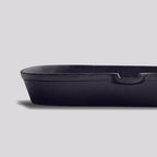 SOGA 23.5cm Square Ribbed Cast Iron Frying Pan with Handle