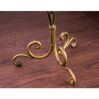 85cm European Clear Glass Floor Flower Vase with Tall Metal Stand