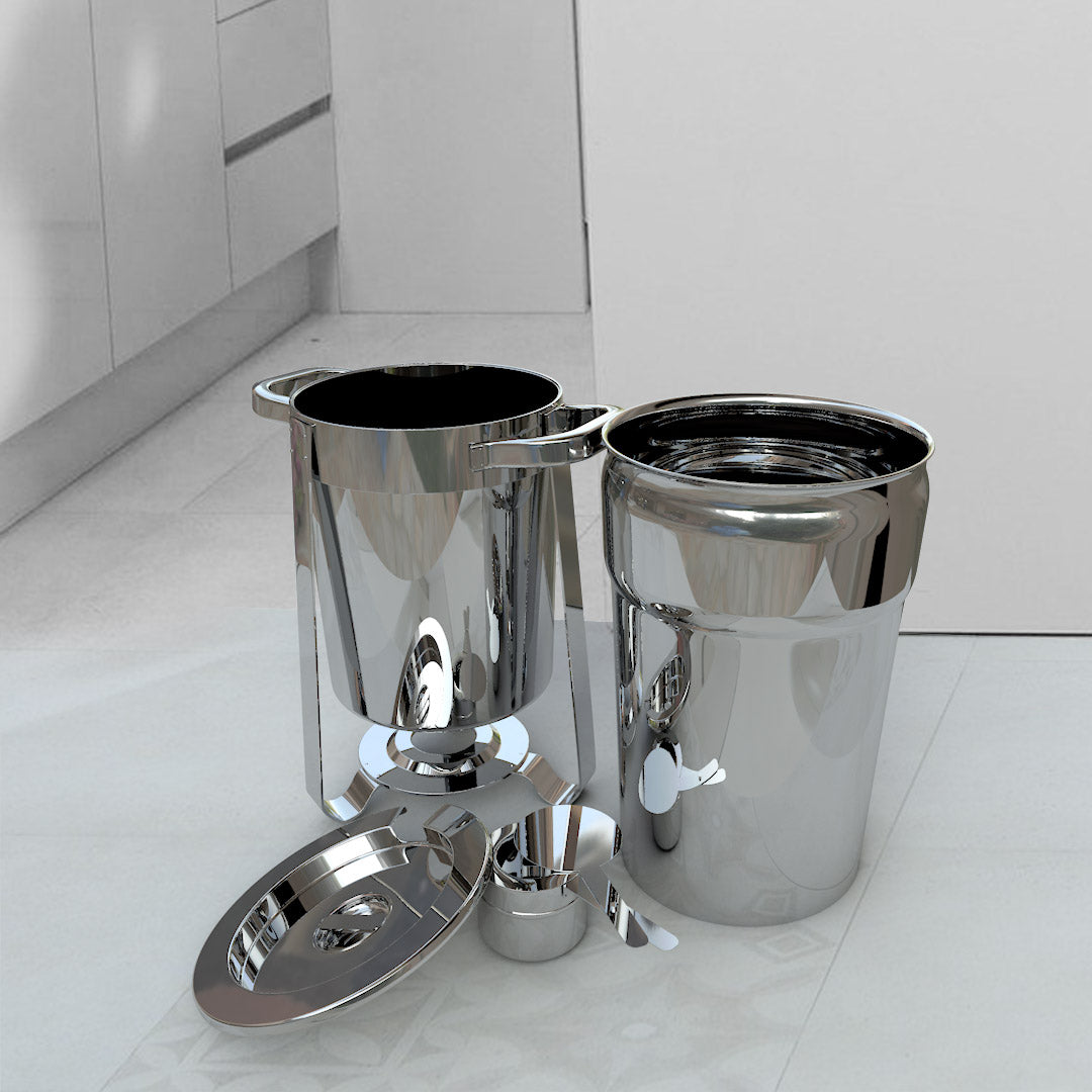 7L Round Stainless Steel Marmite Chafing Dish