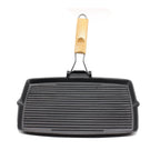 20.5cm Rectangular Cast Iron Griddle Pan