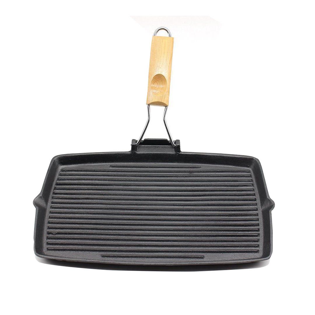 20.5cm Rectangular Cast Iron Griddle Pan