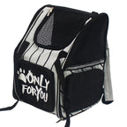 Black Portable Backpack Pet Carrier Breathable Mesh