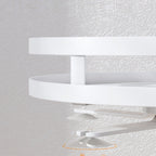 3 Tier White Round Multi-Function Kitchen Seasoning Organiser Shelf