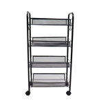 4 Tier Steel Mesh Kitchen Cart