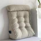 45cm White Wedge Lumbar Pillow