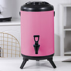 10L Stainless Steel Milk Tea Barrel with Faucet Pink