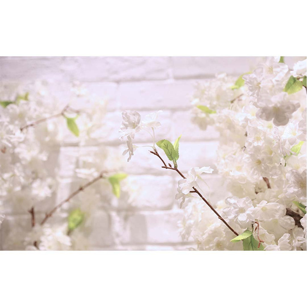 10x Artificial Silk Cherry Blossom Flower White