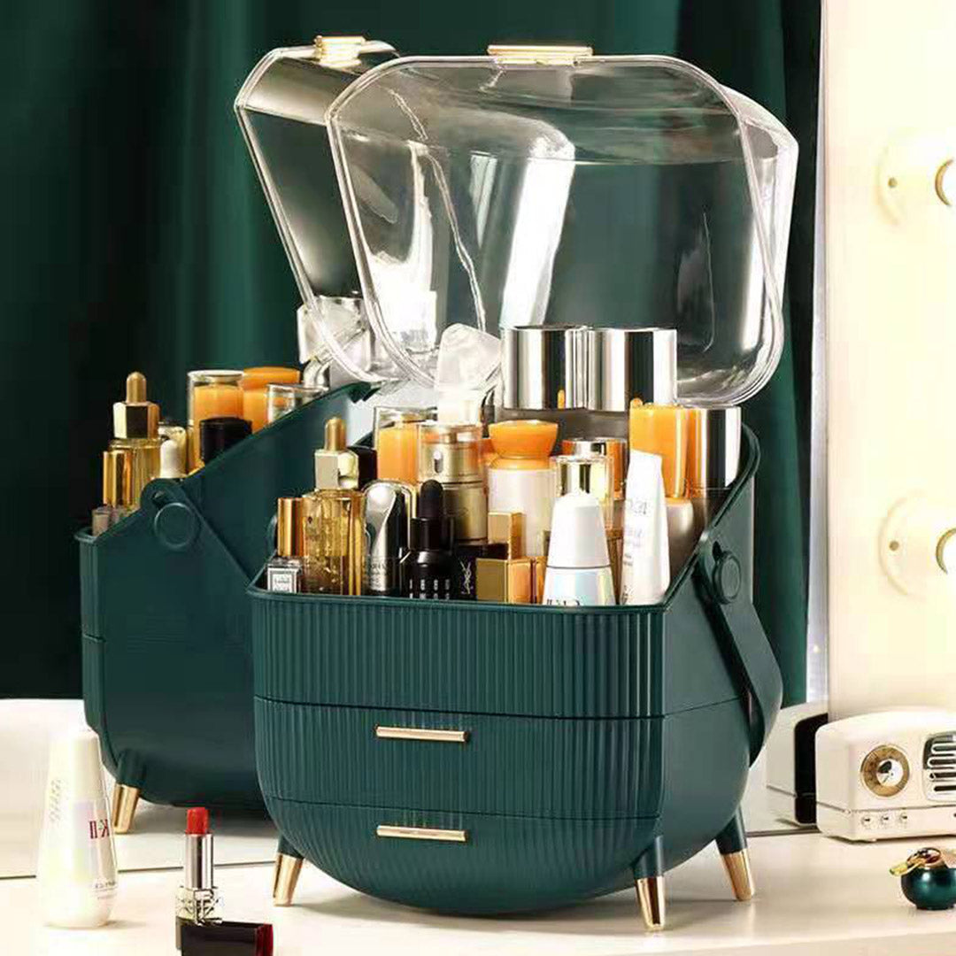 29cm Green Countertop Cosmetic Storage