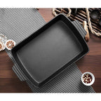 33cm Cast Iron Baking Roasting Dish Pan