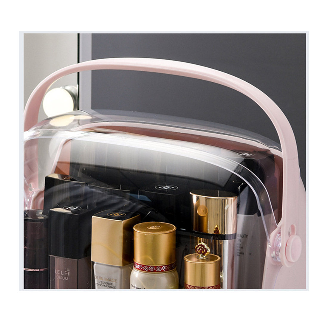 3 Tier Pink Countertop Cosmetic Storage Organiser