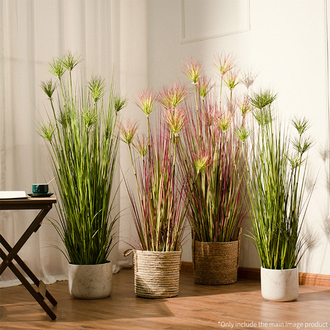 150cm Purple-Red Artificial Indoor Potted Papyrus Plant Tree