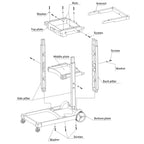 3 Tier Multifunction Janitor Cart and Bag Blue