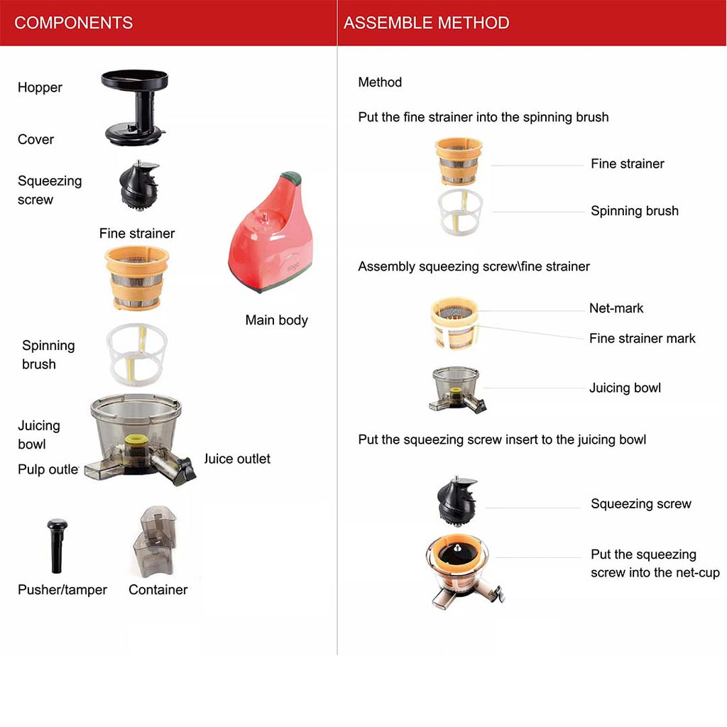 Cold Press Slow Juicer Green