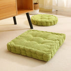 Green Plush Square Cushion