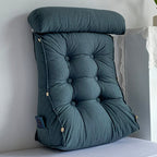 45cm Grey Wedge Lumbar Pillow