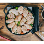 29cm Round Cast Iron Frying Pan Skillet with Helper Handle
