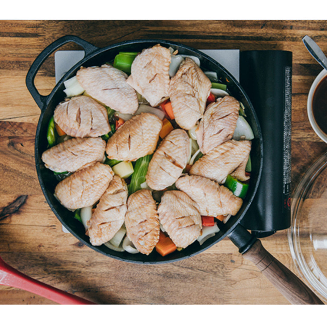29cm Round Cast Iron Frying Pan Skillet with Helper Handle