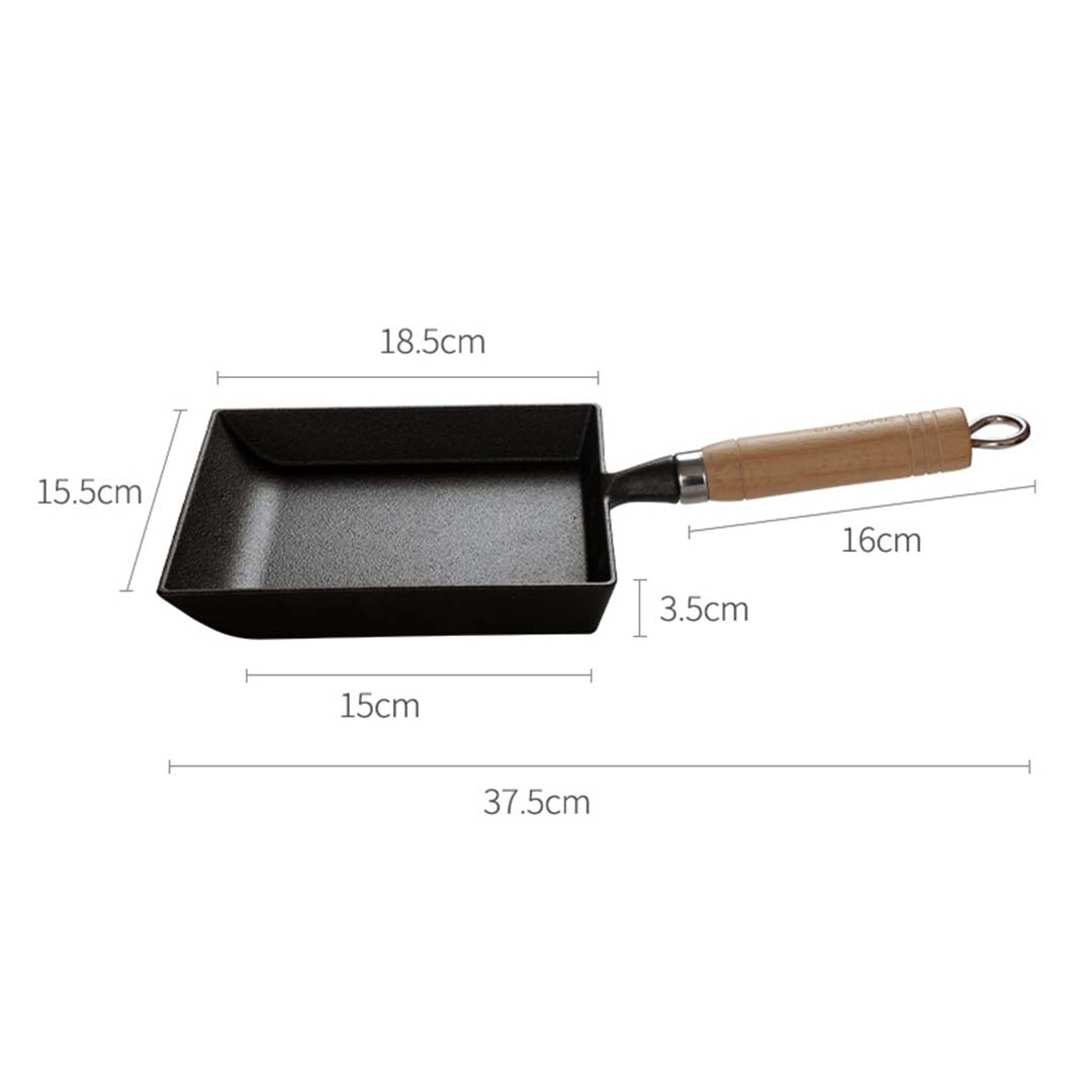 Cast Iron Tamagoyaki Omelette Fry Pan