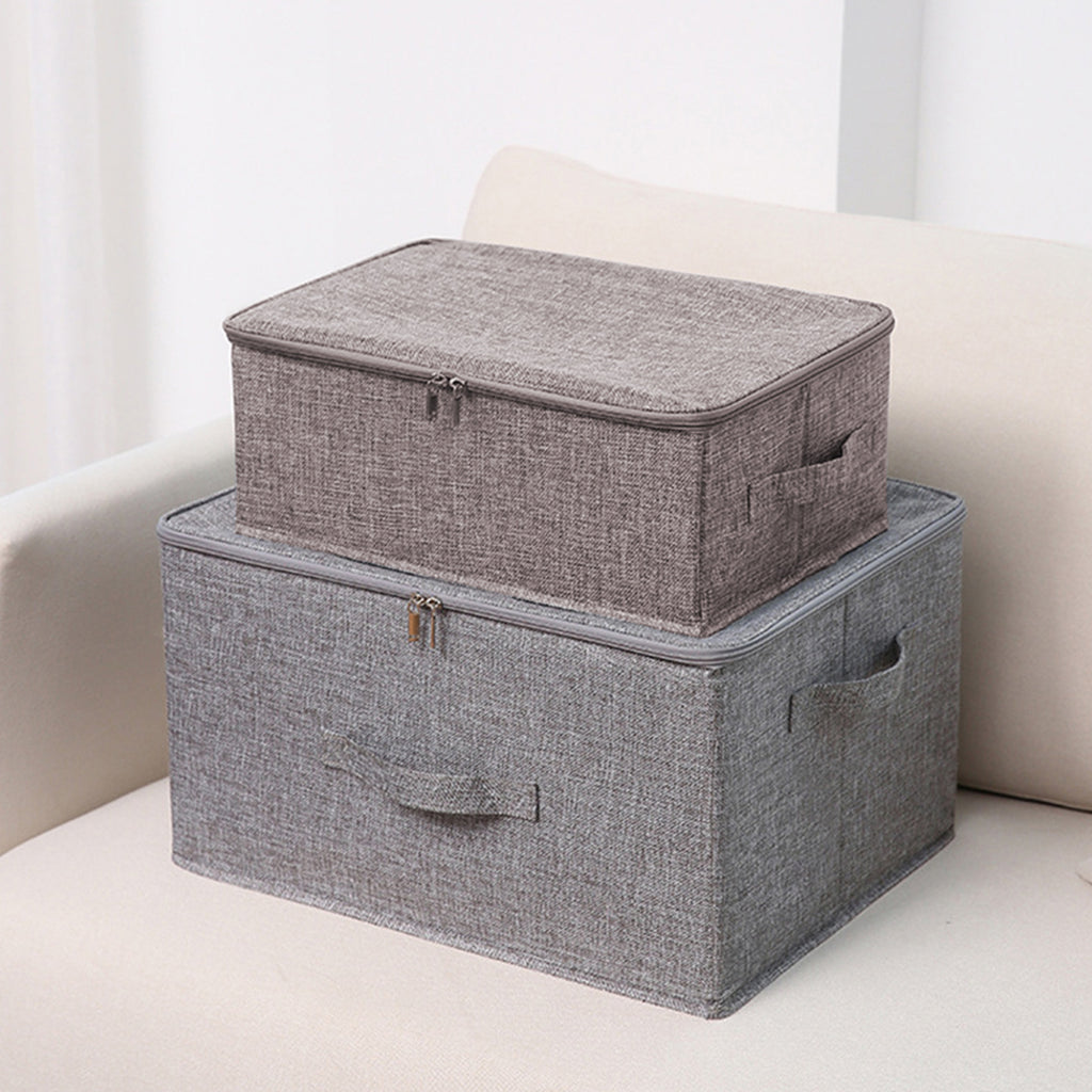 Coffee Small Double Zipper Storage Box