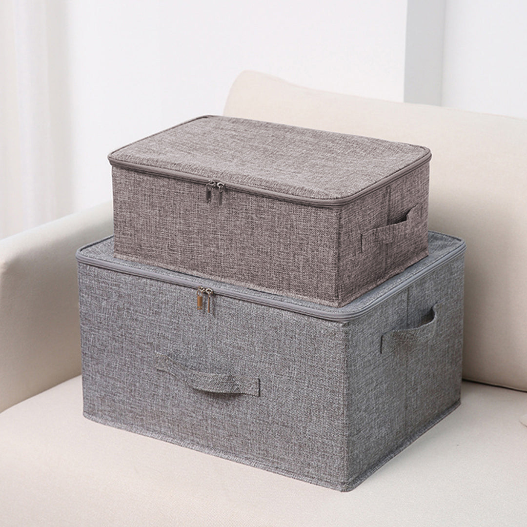 Coffee Small Double Zipper Storage Box