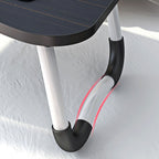 Black Foldable Study Bed Table Adjustable Portable Desk Stand With Notebook Holder