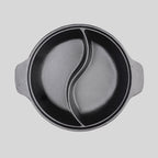 32CM Round Cast Iron Shabu Shabu Hotpot Two-Flavor Division