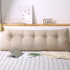 180cm Beige Wedge Bed Cushion