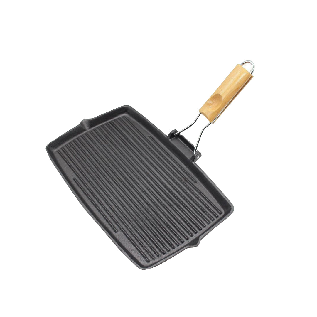20.5cm Rectangular Cast Iron Griddle Pan