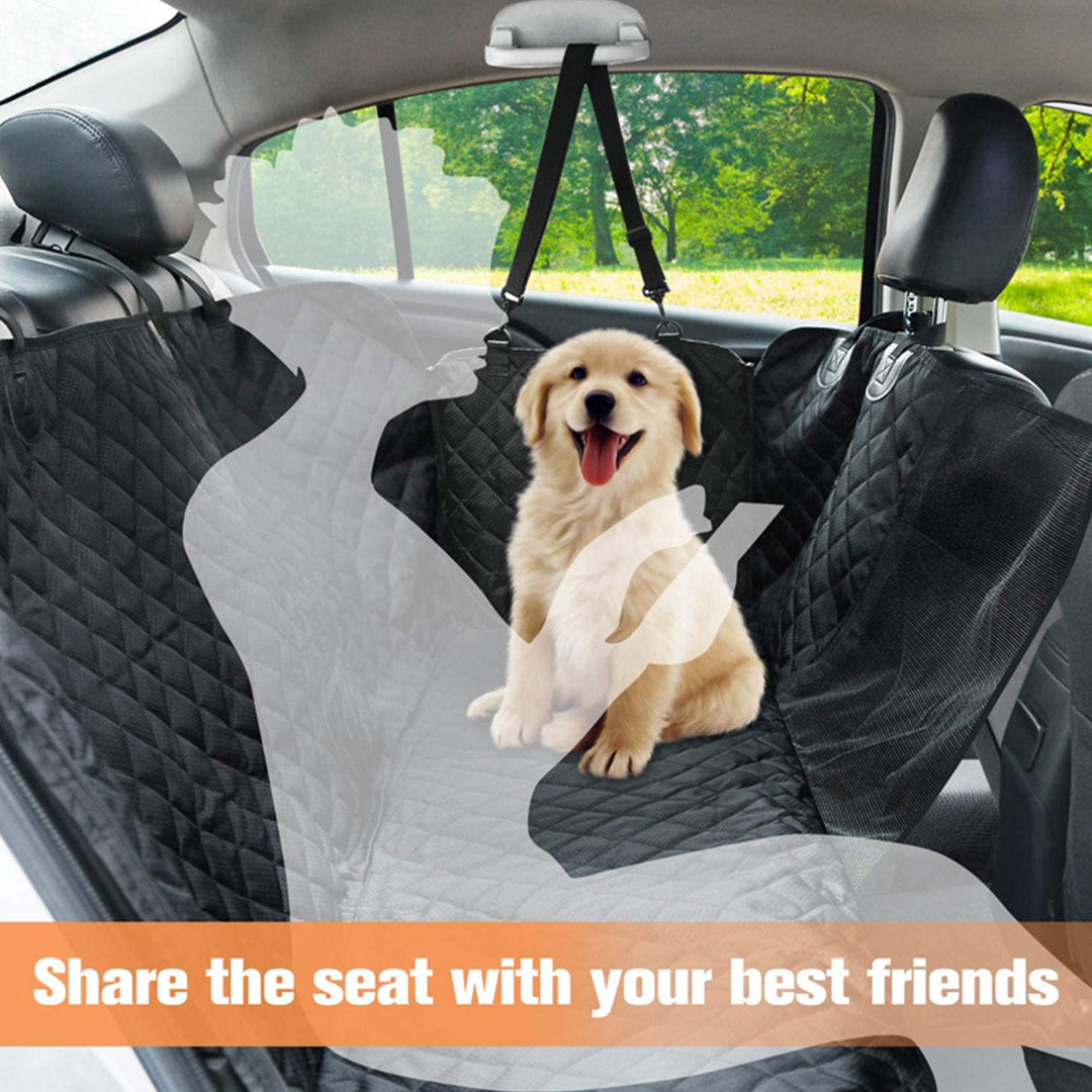 600D Oxford Waterproof Pet Back Seat Mat Black
