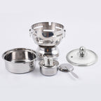 Stainless Steel Single Hot Pot with Glass Lid