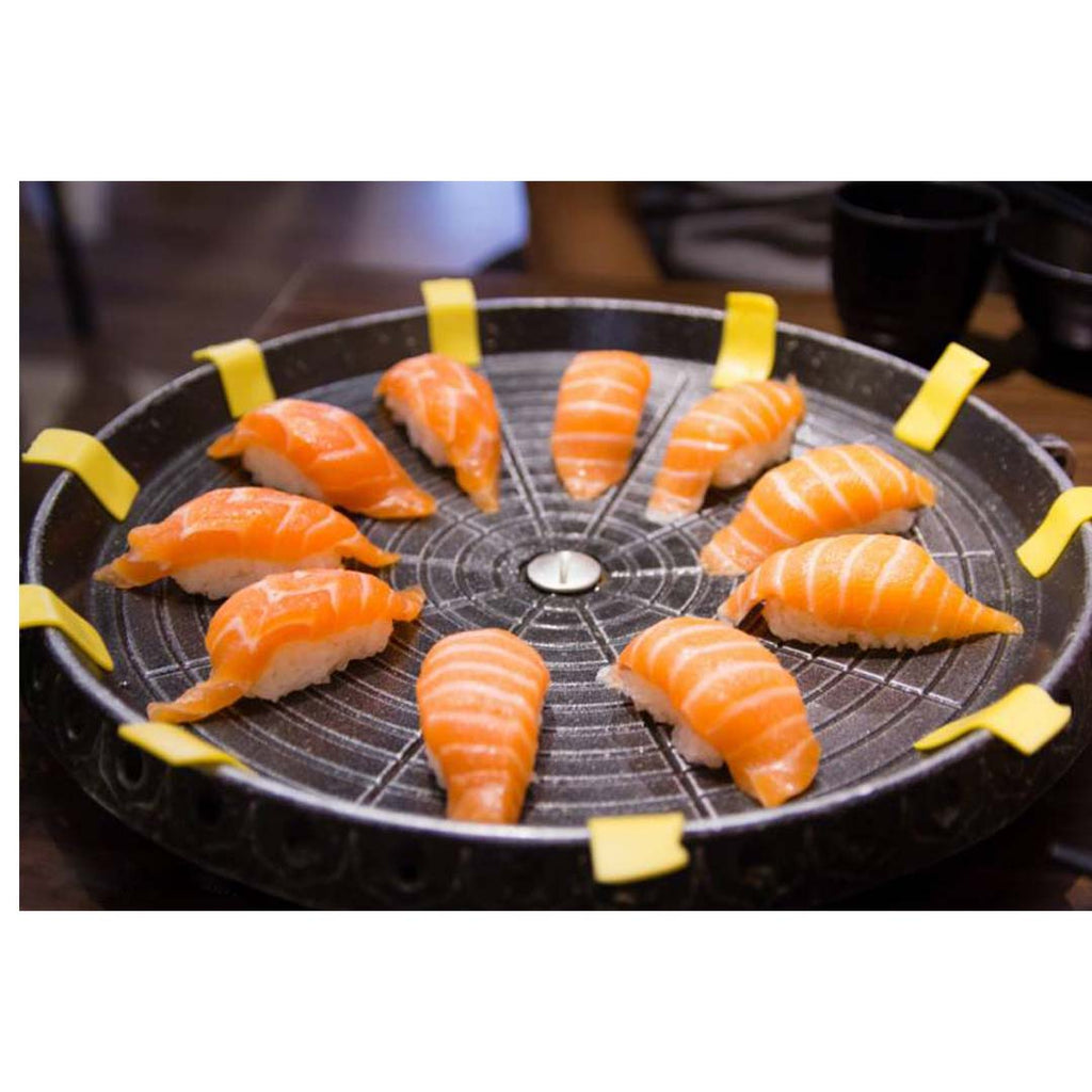 Portable BBQ Butane Gas Stove Stone Non-Stick Grill Round