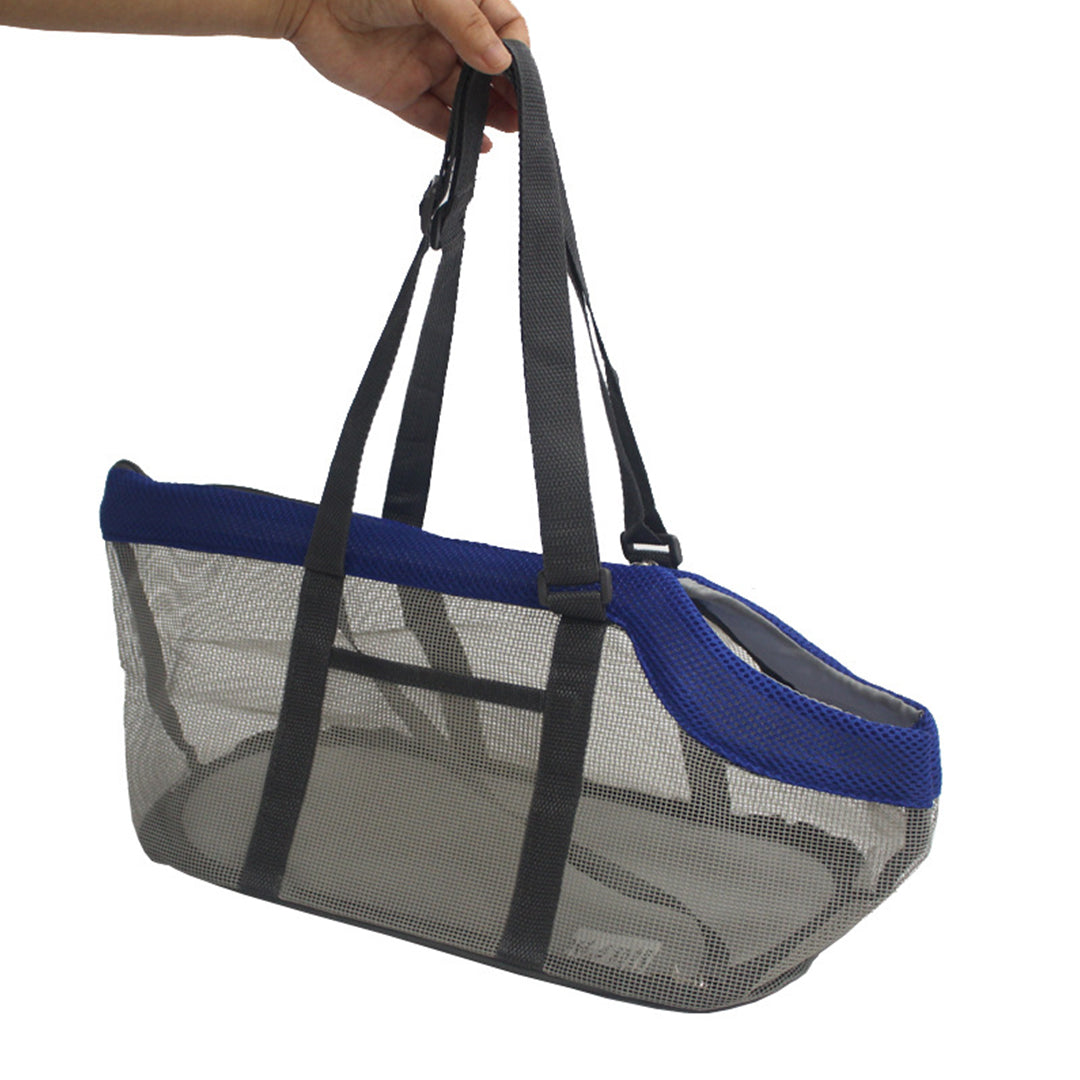Waterproof Breathable Net Mesh Pet Carrier Bag Grey
