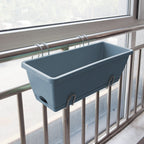 49.5cm Blue Rectangular Vegetable Herb Flower Planter Box Set of 5