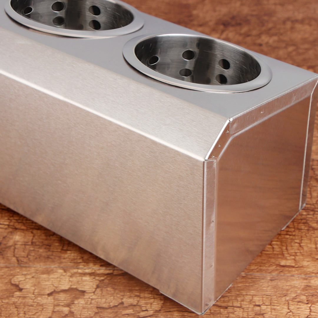 18/10 Stainless Steel Commercial Cutlery Holder with 4 Holes