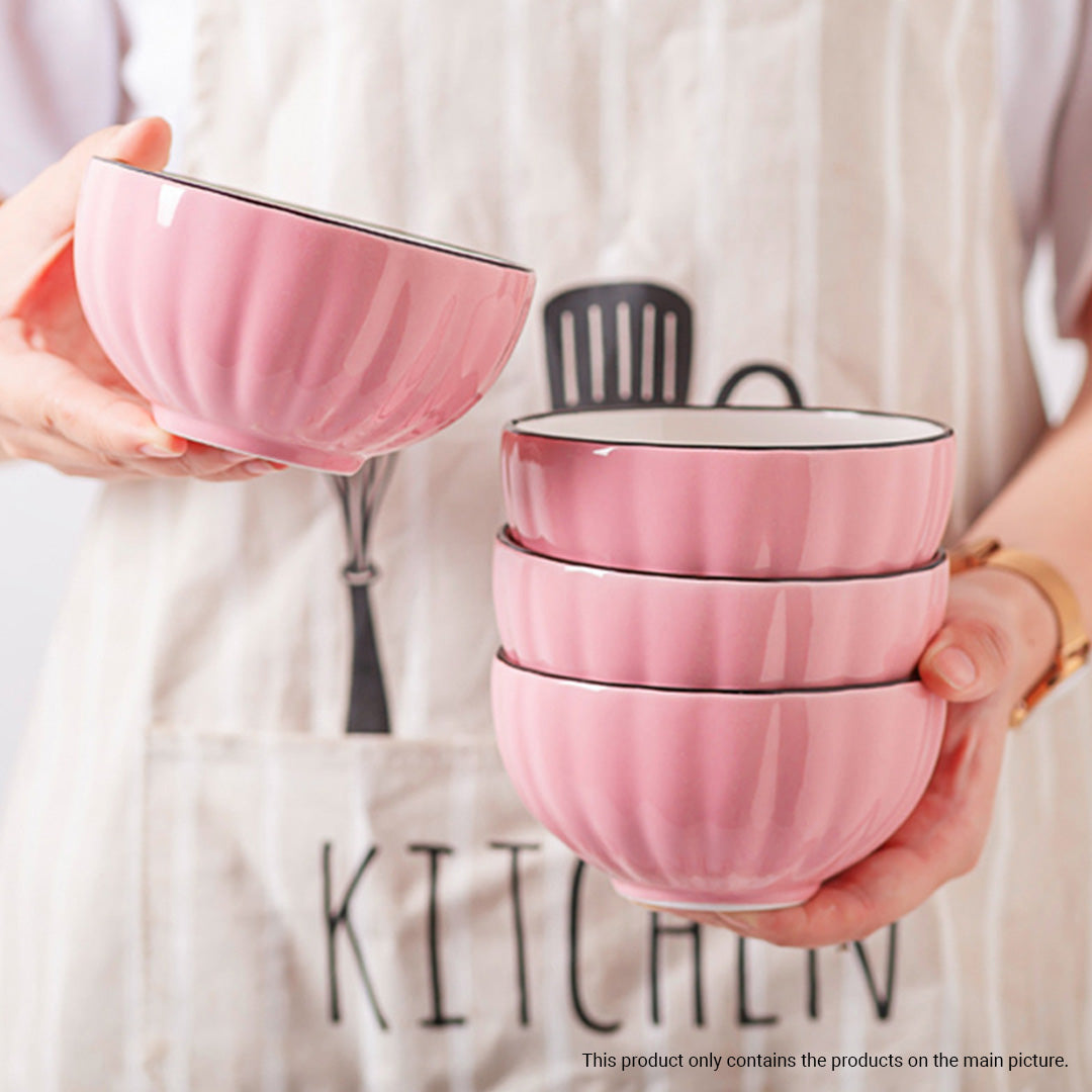 Pink Ceramic Dinnerware Set of 6