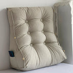 45cm White Wedge Lumbar Pillow
