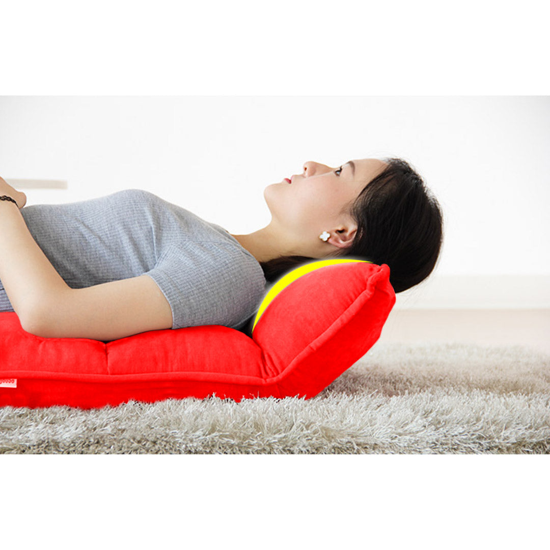 Leather Floor Recliner Lazy Chair Red