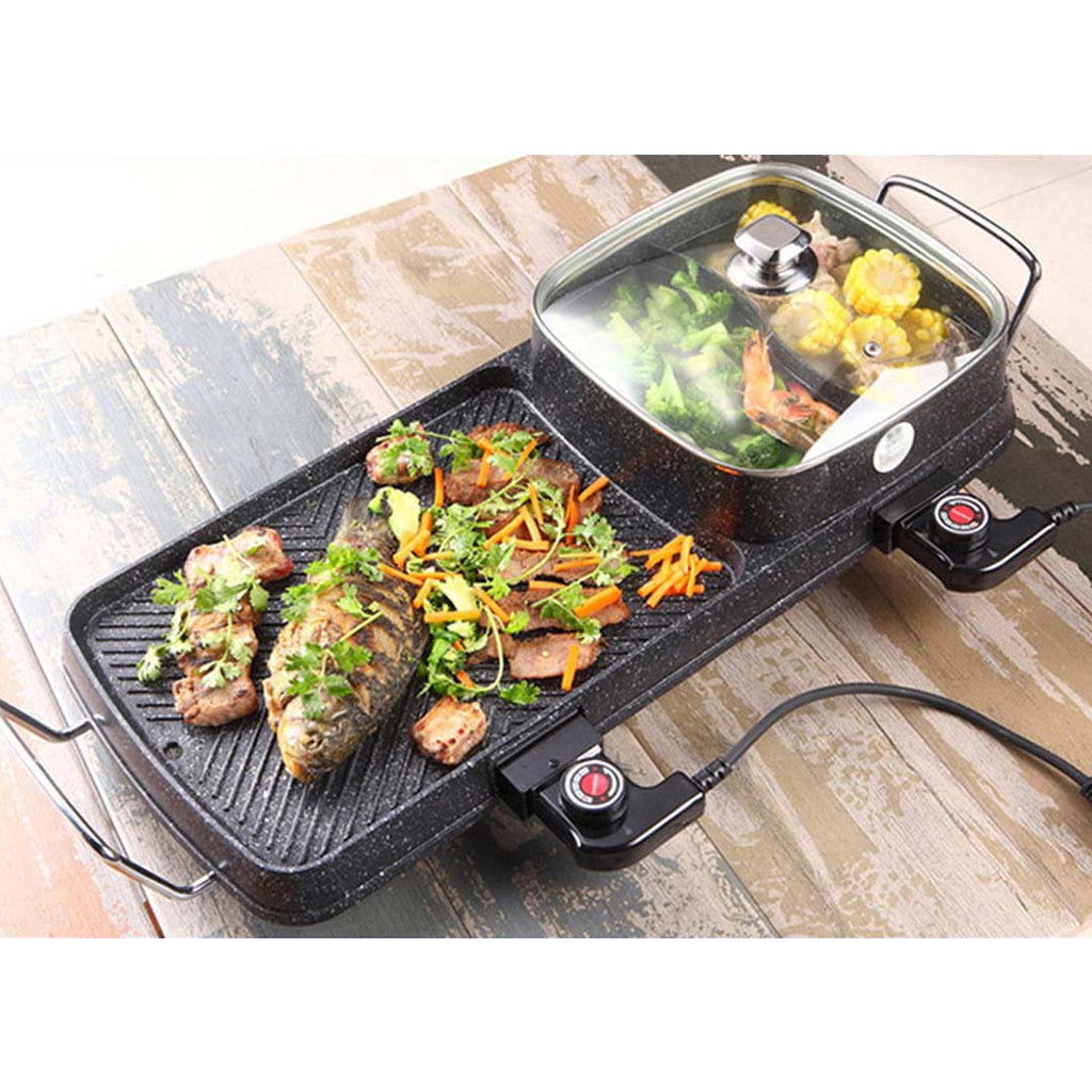 2 in 1 Electric BBQ Grill and Hotpot