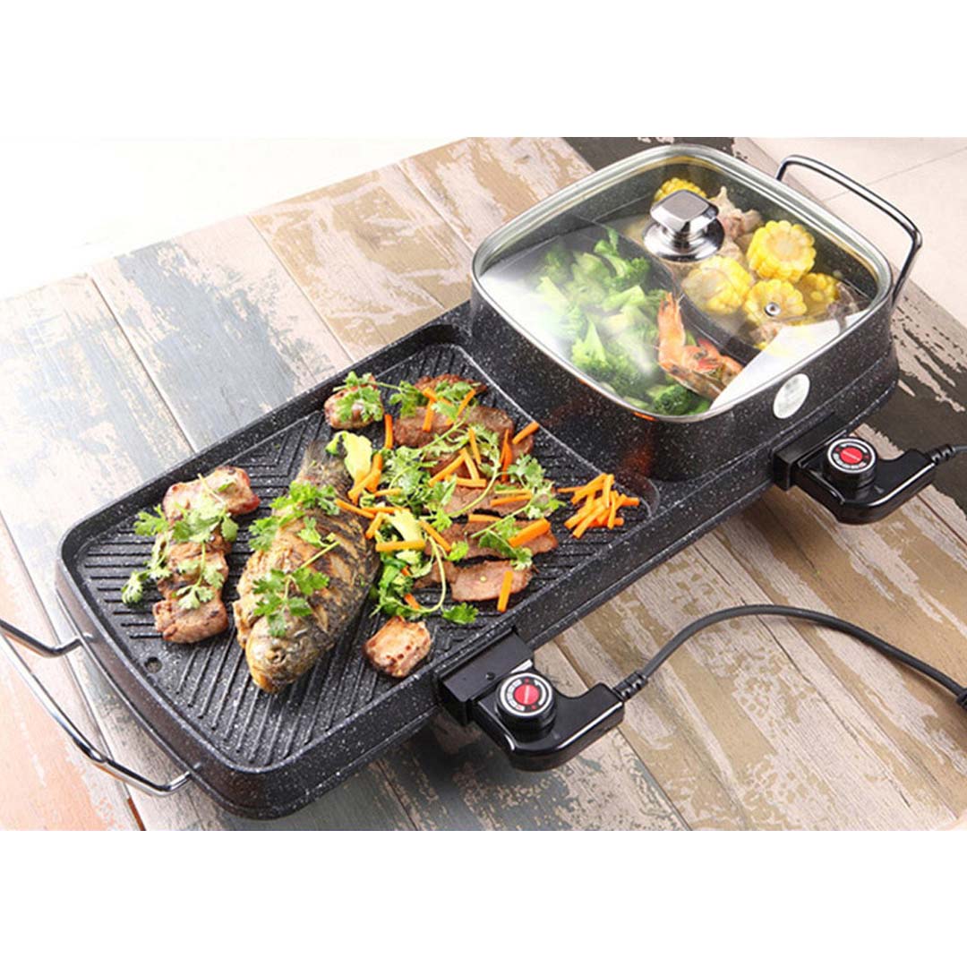 2 in 1 Electric BBQ Grill and Hotpot