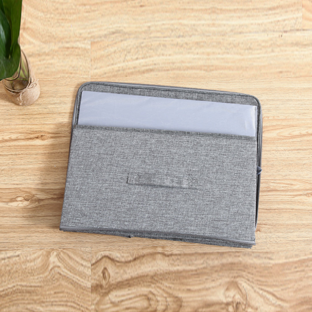 Grey Small Double Zipper Storage Box