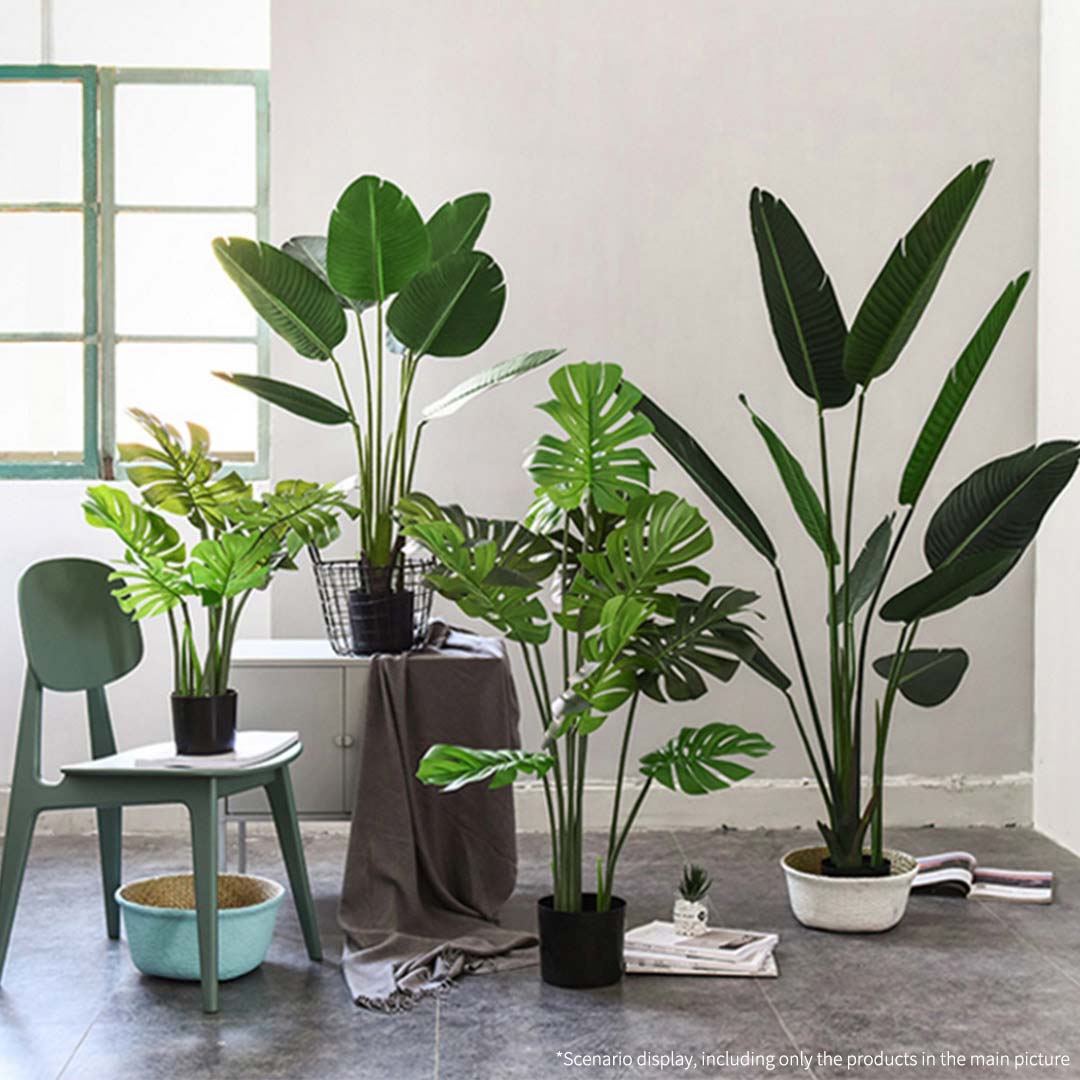 113cm Artificial Potted Turtle Back Plant