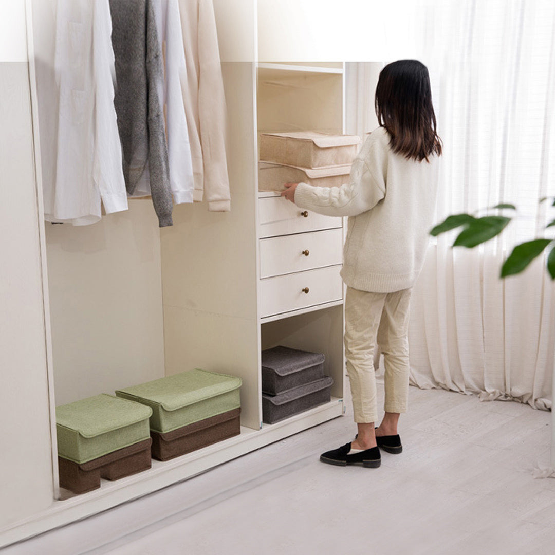Grey Flip Top Underwear Storage Box