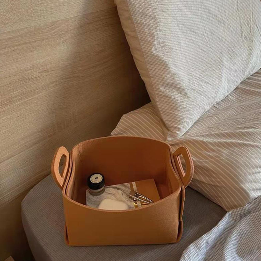 Small Coffee Felt Storage Box